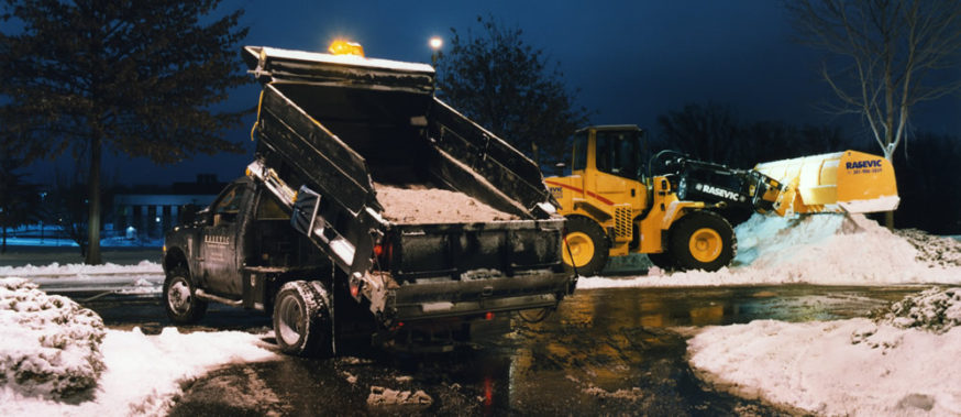 snow removal equipment, dump truck, skid loader - Rasevic Snow Services MD
