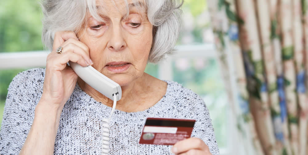 avoid scams scammers - grandma on phone