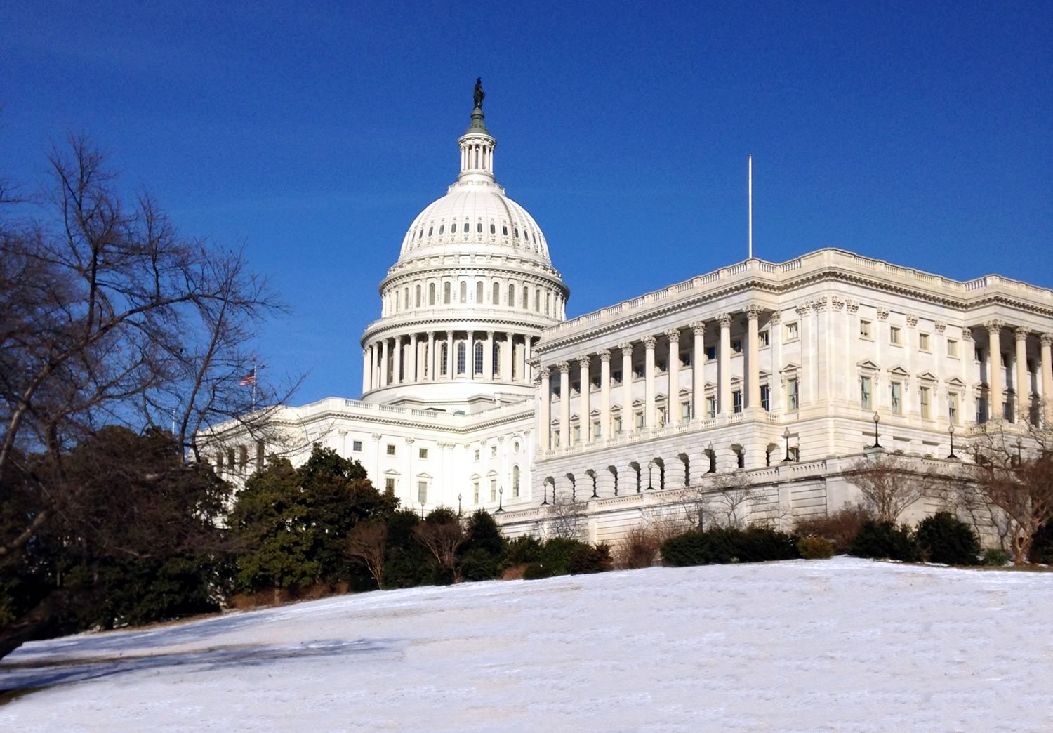 US Capitol with Snow