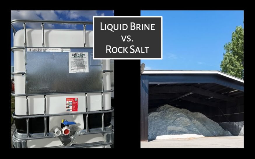 Liquid Brine vs Rock Salt photo