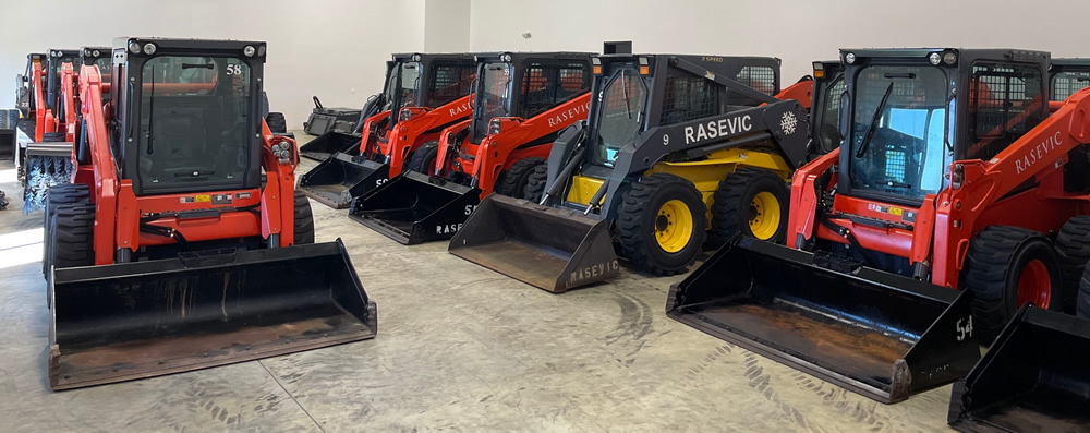 Rasevic Snow Removal Services skidsteer snow equipment